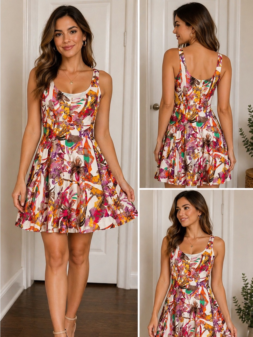 Nine West Floral Fit & Flare Dress